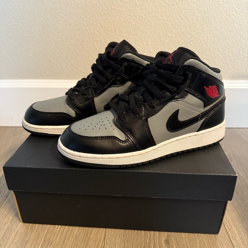 Kids Air Jordan 1 Mid Shadow Red